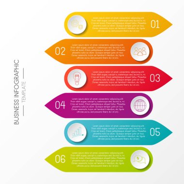 İş Infographic şablonu - renkli diyagramı. Vektör.
