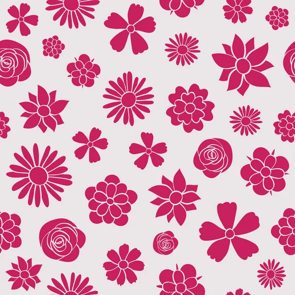 Hintergrund Mit Blumen Retro Stil Geschenkpapier Muttertag Frauentag Und Valentinstag — Stockvektor