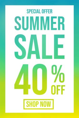 Renkli poster tasarımı yaz Satılık. Vektör.