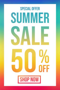 Renkli poster tasarımı yaz Satılık. Vektör.