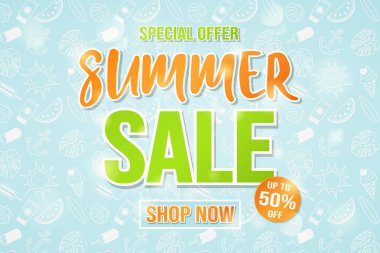 Yaz Satılık - metin ile parlak amaç. Vektör.