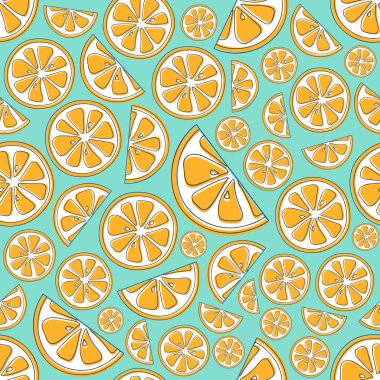 Portakal - yaz konsepti ile Seamless modeli. Vektör.