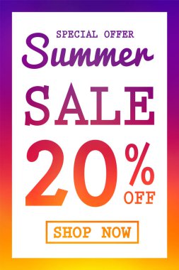 Yaz Satılık canlı renkli arka plan. Vektör.