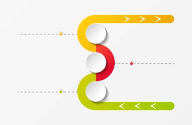 Boş şirket zaman çizelgesi ile boşaltmak kavramı. Vektör.