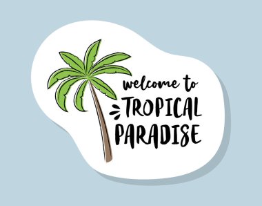 Komik metin ile sevimli yaz simgesi. Vektör.