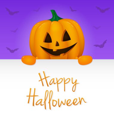 Cadılar Bayramın kutlu olsun - kart zekâ dilek kavramı. Vektör.