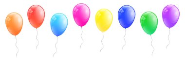 Renkli helyum balonlar. Vektör.