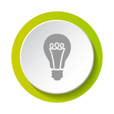 Ampul - 3d düğmesini beyaz arka plan üzerinde izole. Vektör.