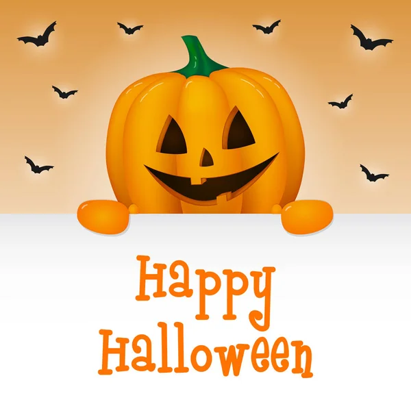 Happy Halloween Pojęcie Karta Wit Życzenia Wektor — Wektor stockowy