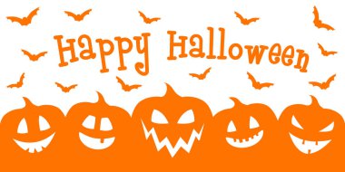 Hallowen - komik fener ile banner. Vektör.