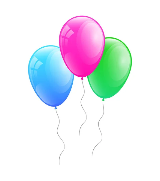 Globos Helio Colores Vector — Vector de stock