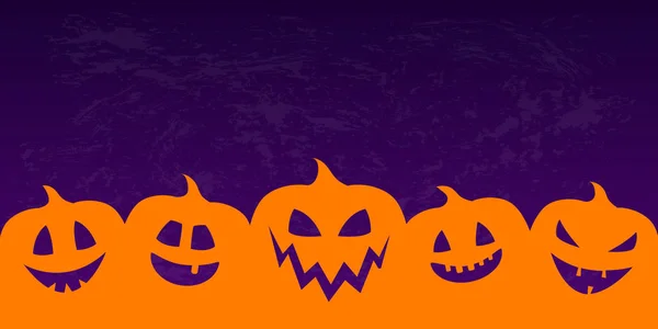 Halloween Háttér Árnyékában Ijesztő Sütőtök Banner Copyspace Vektor — Stock Vector