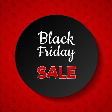 Black Friday Satılık - parlak afiş. Vektör.