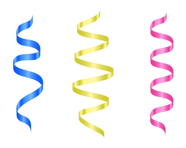 Ensemble Rubans Colorés Vecteur — Image vectorielle