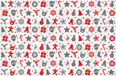 Arka plan Christmas simgeleri ile. Vektör.