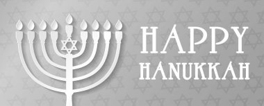 Happy Hanukkah - card with greetings. Vector. clipart