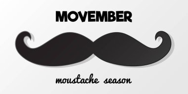 Movember - afiş bıyıklı. Kanser farkındalık olay poster. Vektör.