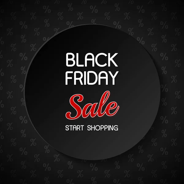 Concept Minimalistic Banner Black Friday Vector — Stock Vector