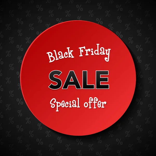 Concept Minimalistic Banner Black Friday Vector — Stock Vector