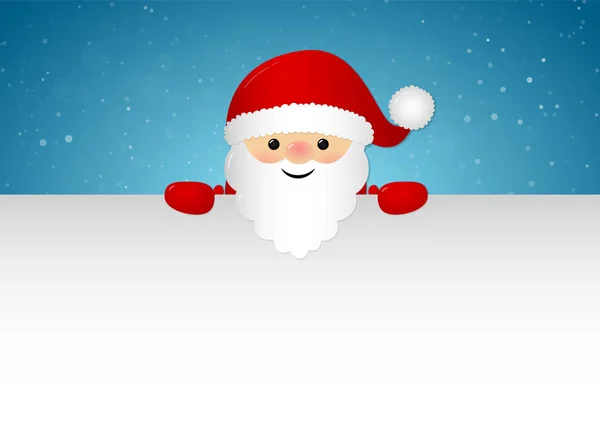 Christmas Background Happy Santa Claus Copyspace Vector — Stock Vector