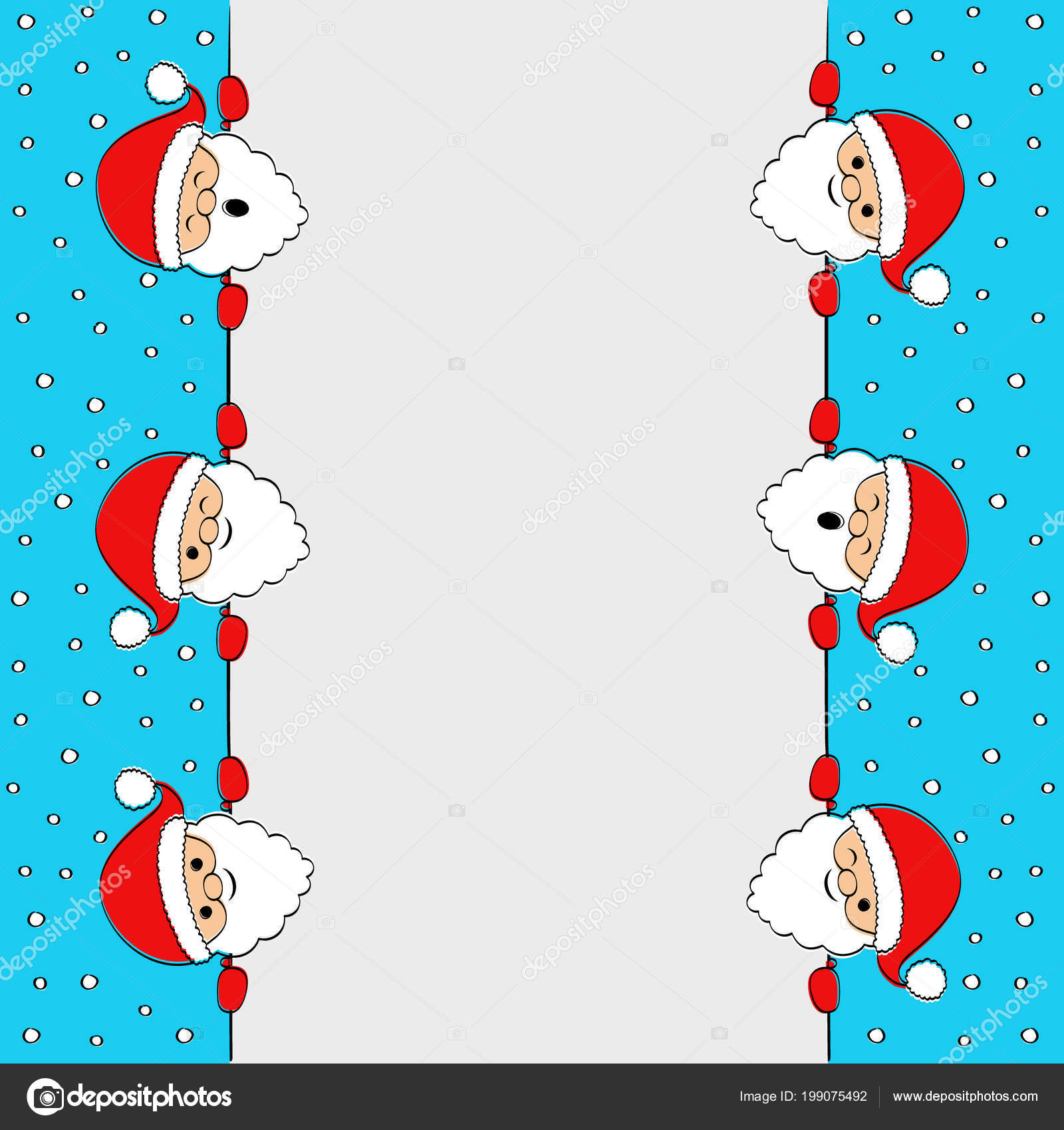 Funny Christmas background with Santa Claus Vector — Vektor od karolinadej