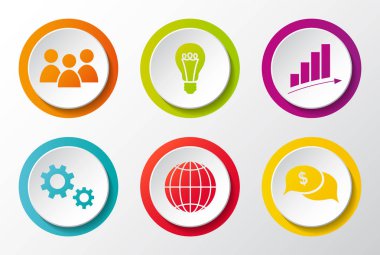 3d iş simgeler kümesi. Vektör.