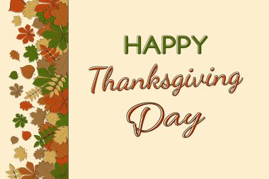 Şükran günü için tebrik kartı.