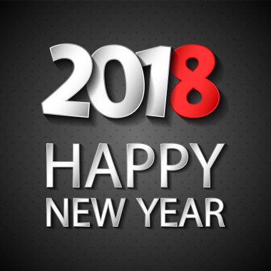 Mutlu yeni yıl - dilek ile kart kavramı. Vektör.