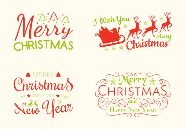 Renkli Noel dilek ile Icons set - kavramı. Vektör.