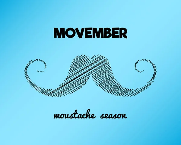 Bıyık sezon - kanser farkındalık olay poster. Vektör.