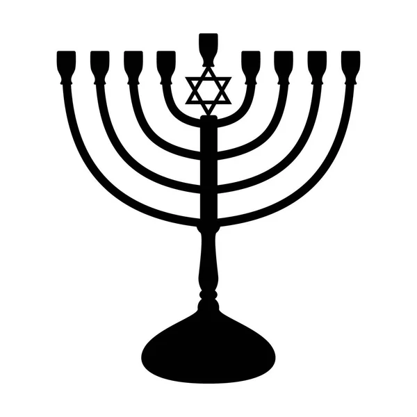 Menorah Ikonen För Kandelaber Vektor — Stock vektor