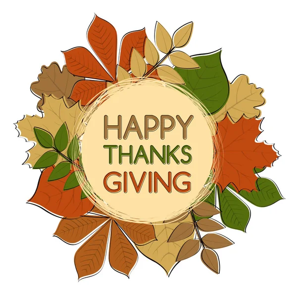 Şükran günü için tebrik kartı.