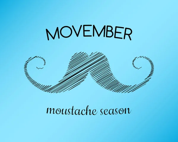 Bıyık sezon - kanser farkındalık olay poster. Vektör. 