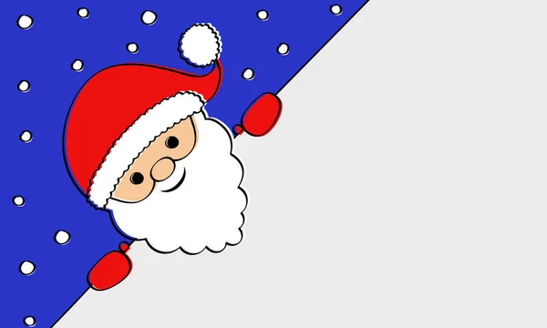 Karácsonyi Háttér Vidám Santa Claus Vektor — Stock Vector