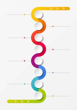 Boş şirket zaman çizelgesi ile boşaltmak kavramı. Vektör.