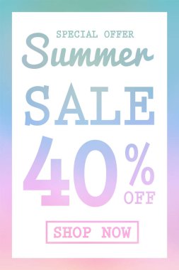 Renkli poster tasarımı yaz Satılık. Vektör.