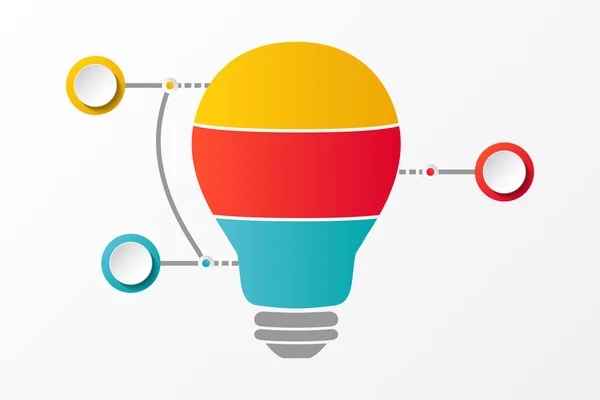 Infografik Geschäftsidee Leeres Layout Vektor — Stockvektor