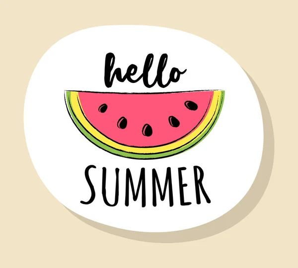 Funny Summer Badge Retro Style Vector — Stock Vector