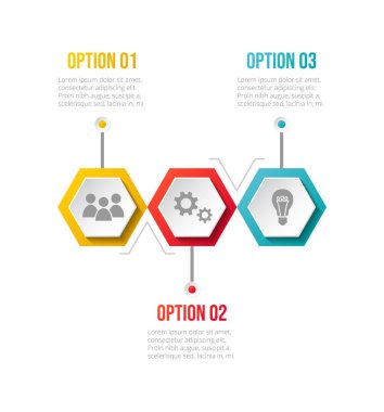 Infographic iş ikonları/simgeleri ile düzeni. Vektör.