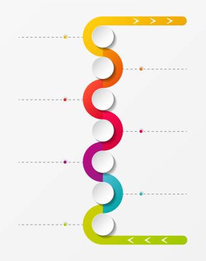 Boş şirket zaman çizelgesi ile boşaltmak kavramı. Vektör.