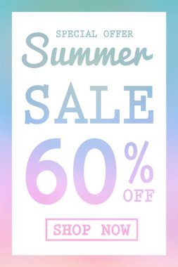 Renkli poster yaz Satılık. Vektör.