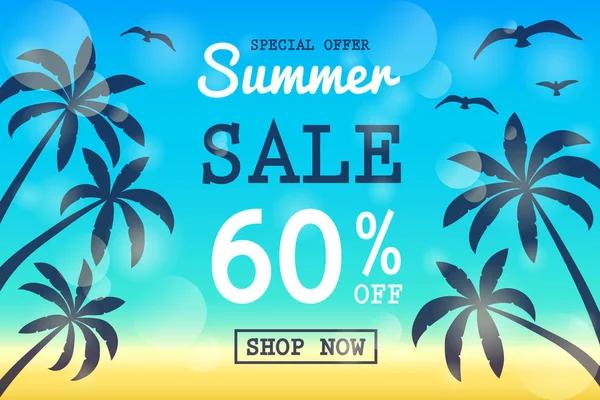 Renkli poster tasarımı yaz Satılık. Vektör.