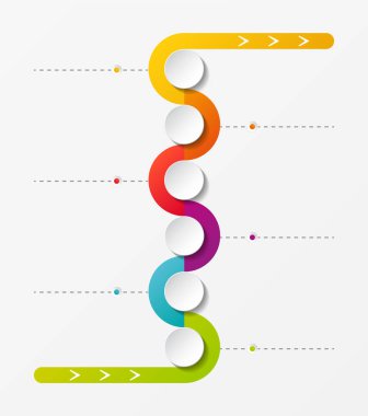 Boş şirket zaman çizelgesi ile boşaltmak kavramı. Vektör.