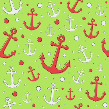 Yaz doku ile çizilmiş çapa ver. Vektör.