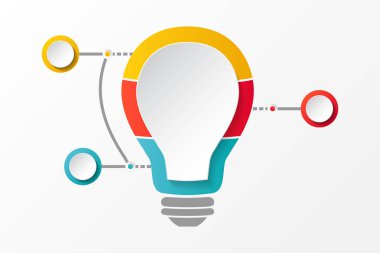 Şablon iş Infographic - / ampul. Vektör.