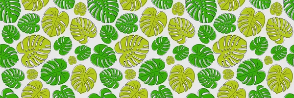Egzotik doku yaprakları ile. Yaz desen kavramı. Vektör.