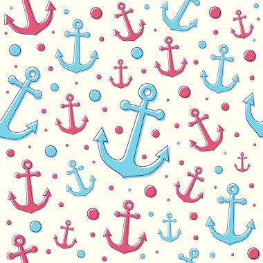 Denizci sorunsuz doku - çapa ile arka plan kavramı. Vektör.