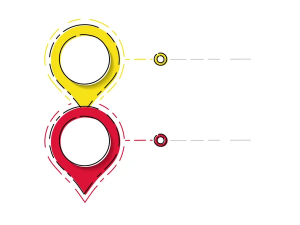 Linha Tempo Negócios Vazia Layout Infográfico Colorido Vetor — Vetor de Stock