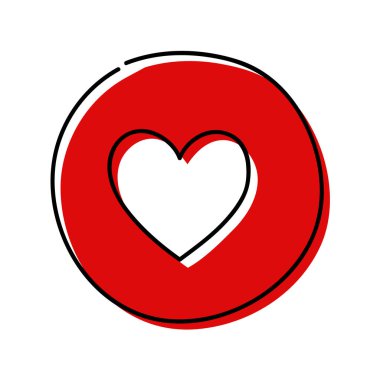 Sosyal Medya Icon - kalp sembolü. Vektör.