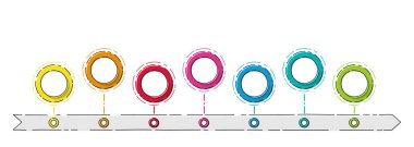 Öğeleri boş Infographic şablonu el ile çizilmiş. Vektör.